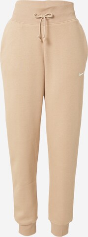 Effilé Pantalon Nike Sportswear en beige : devant