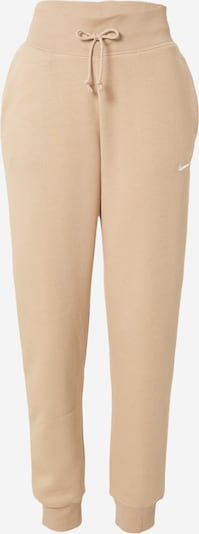 Nike Sportswear Calças em cappuccino / branco, Vista do produto