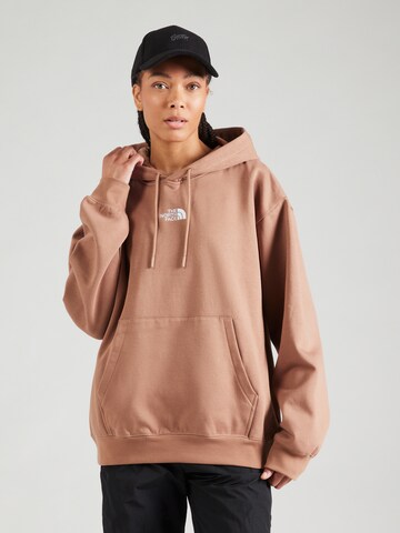 THE NORTH FACE Μπλούζα φούτερ 'ESSENTIAL' σε καφέ: μπροστά
