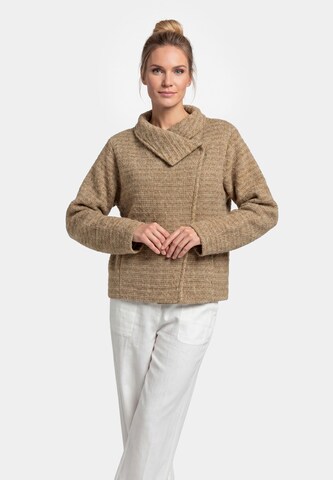 Manteau mi-saison 'Minimalistic' usha WHITE LABEL en marron : devant