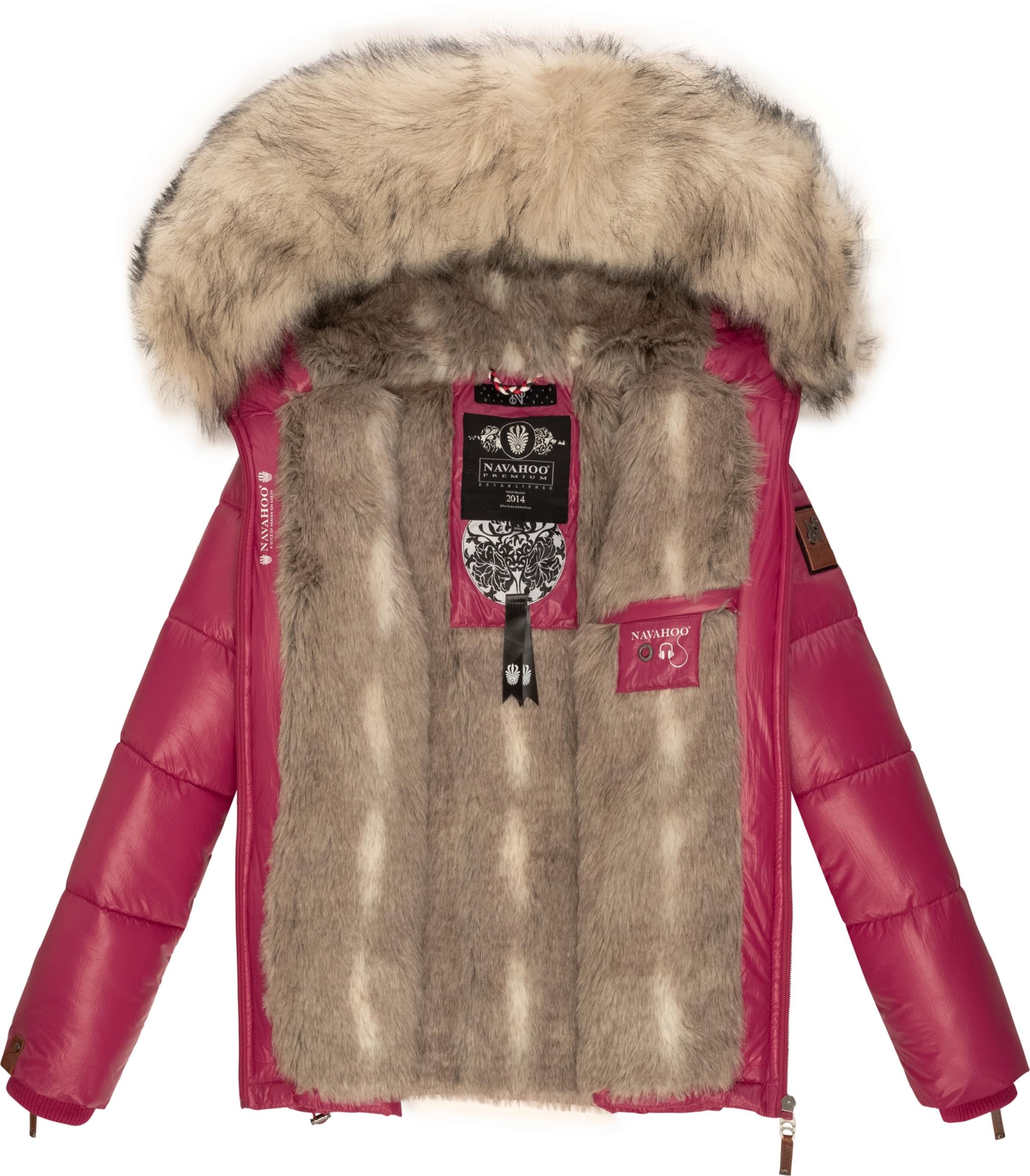 Geacă de iarnă 'Tikunaa' de la NAVAHOO pe roz