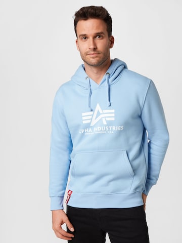 Sweat-shirt ALPHA INDUSTRIES en bleu : devant