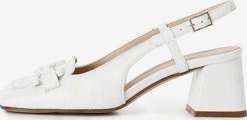 Escarpins à bride arrière CAFè NOIR en blanc : devant