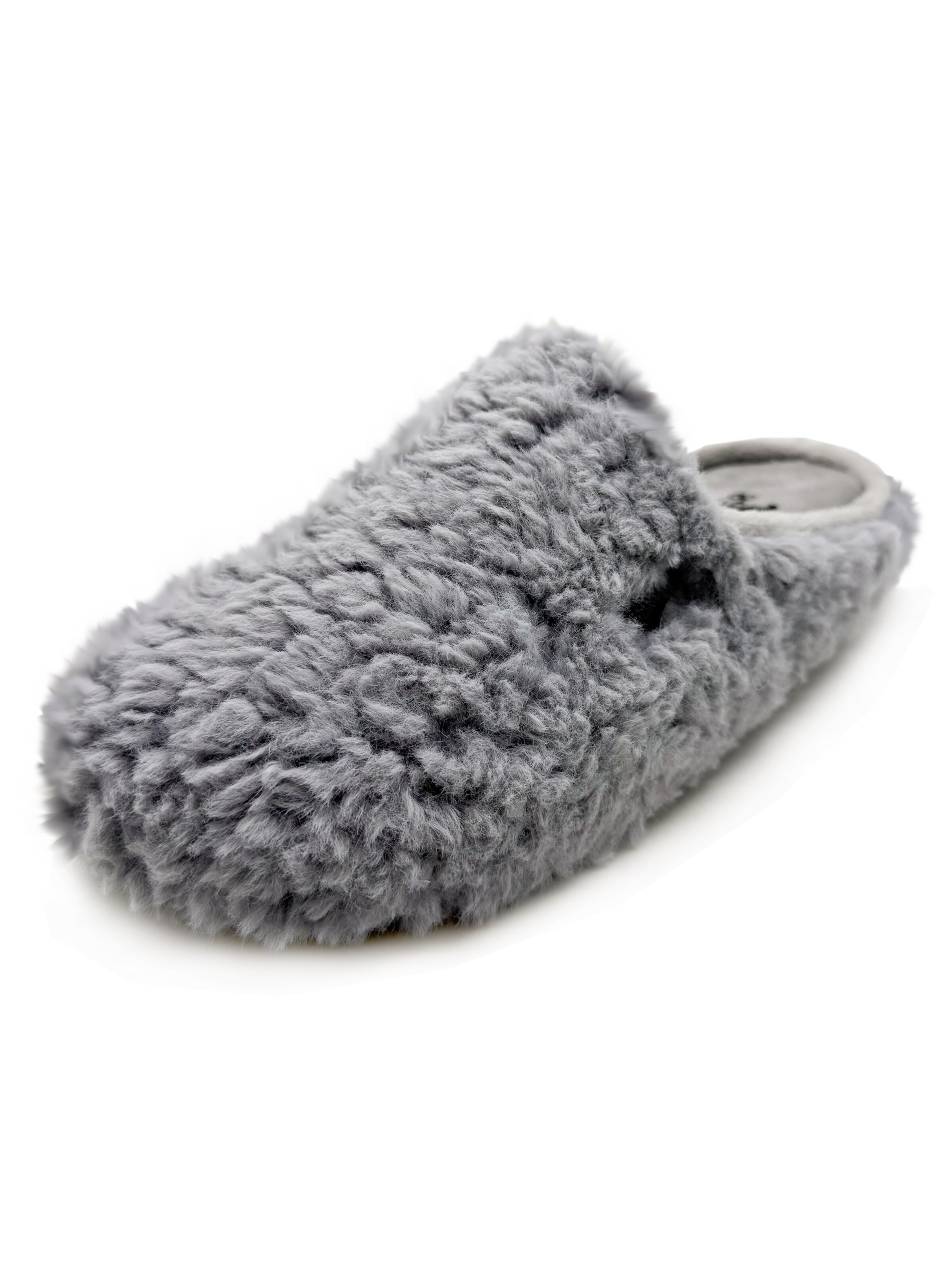 thies Mules 'thies 1856 ® Rec Fluffy Slipper' in Grey: front