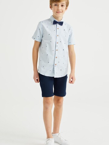 WE Fashion - Ajuste estrecho Camisa en azul