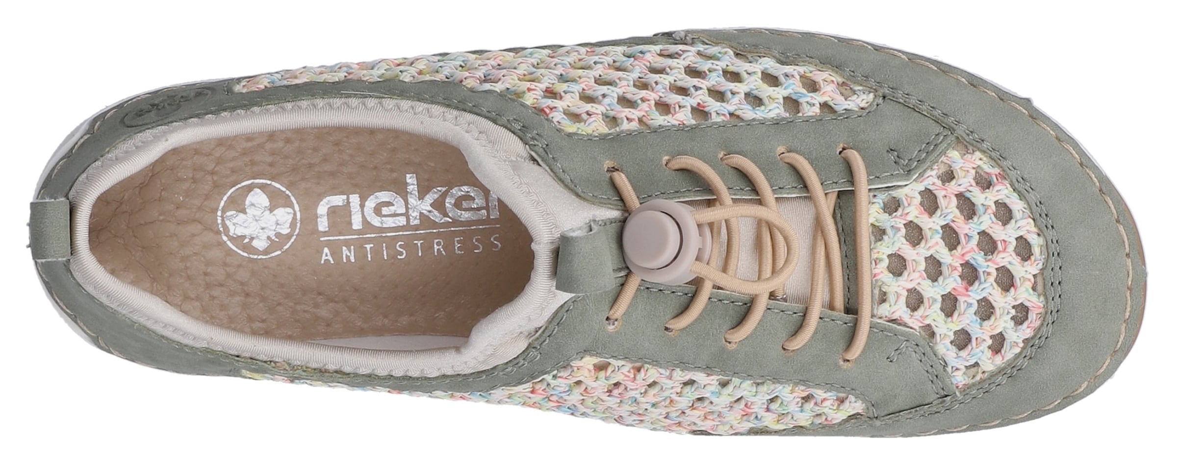 Chaussure de sport à lacets Rieker en vert