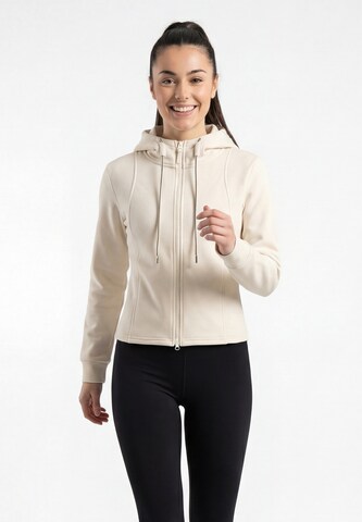 Veste de survêtement myMo ATHLSR en beige : devant