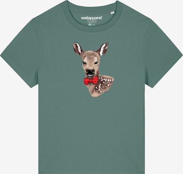 Maglietta 'Rehkitz' di Watapparel in verde: frontale