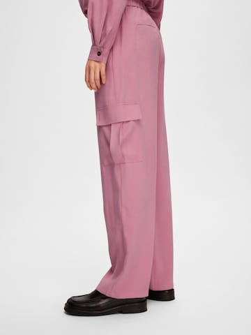 SELECTED FEMME Regular Cargo Pants 'ALIENOR' in Pink