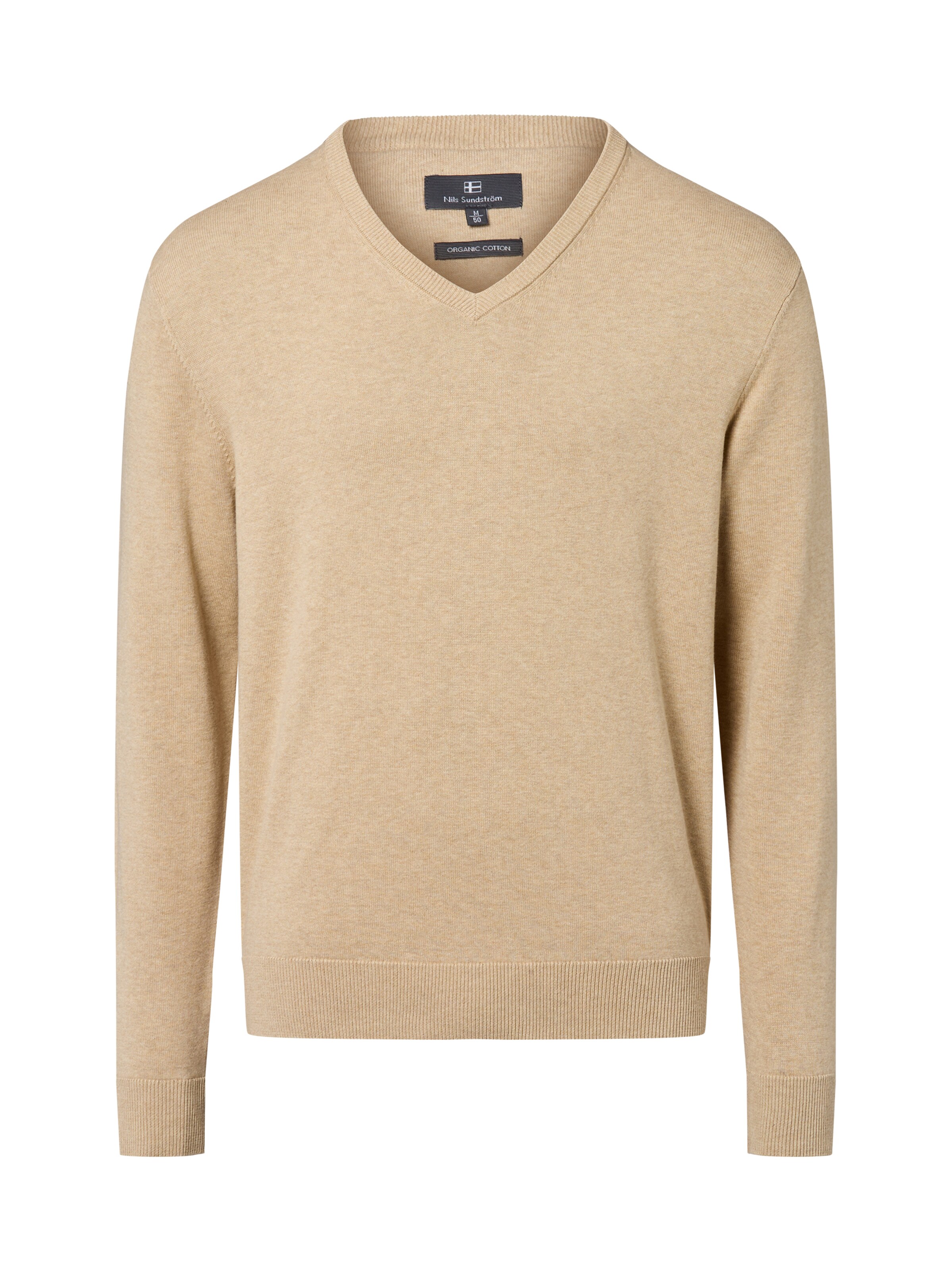 Pull-over Nils Sundström en beige : devant