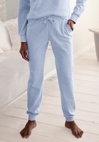 Effilé Pantalon de pyjama BENCH en bleu : devant