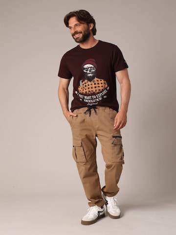 T-Shirt 'Tellson' Deeluxe en marron