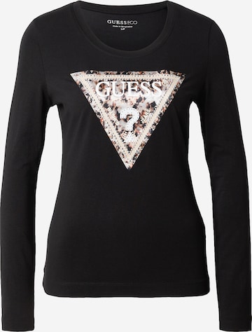 T-shirt GUESS en noir : devant