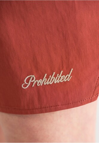 Prohibited Regular Pants 'PBFC' in Red