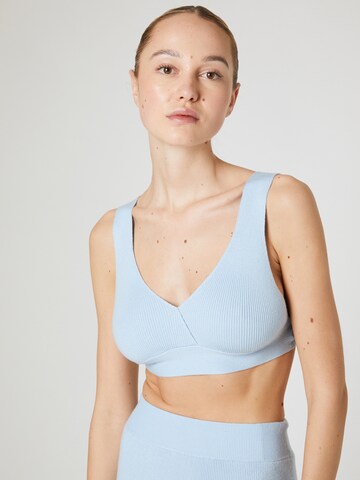 ABOUT YOU x Laura Giurcanu Knitted Top 'Janine' in Blue: front