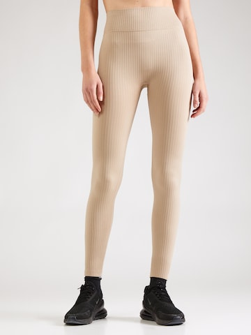 Hunkemöller - Skinny Pantalón deportivo en beige: frente