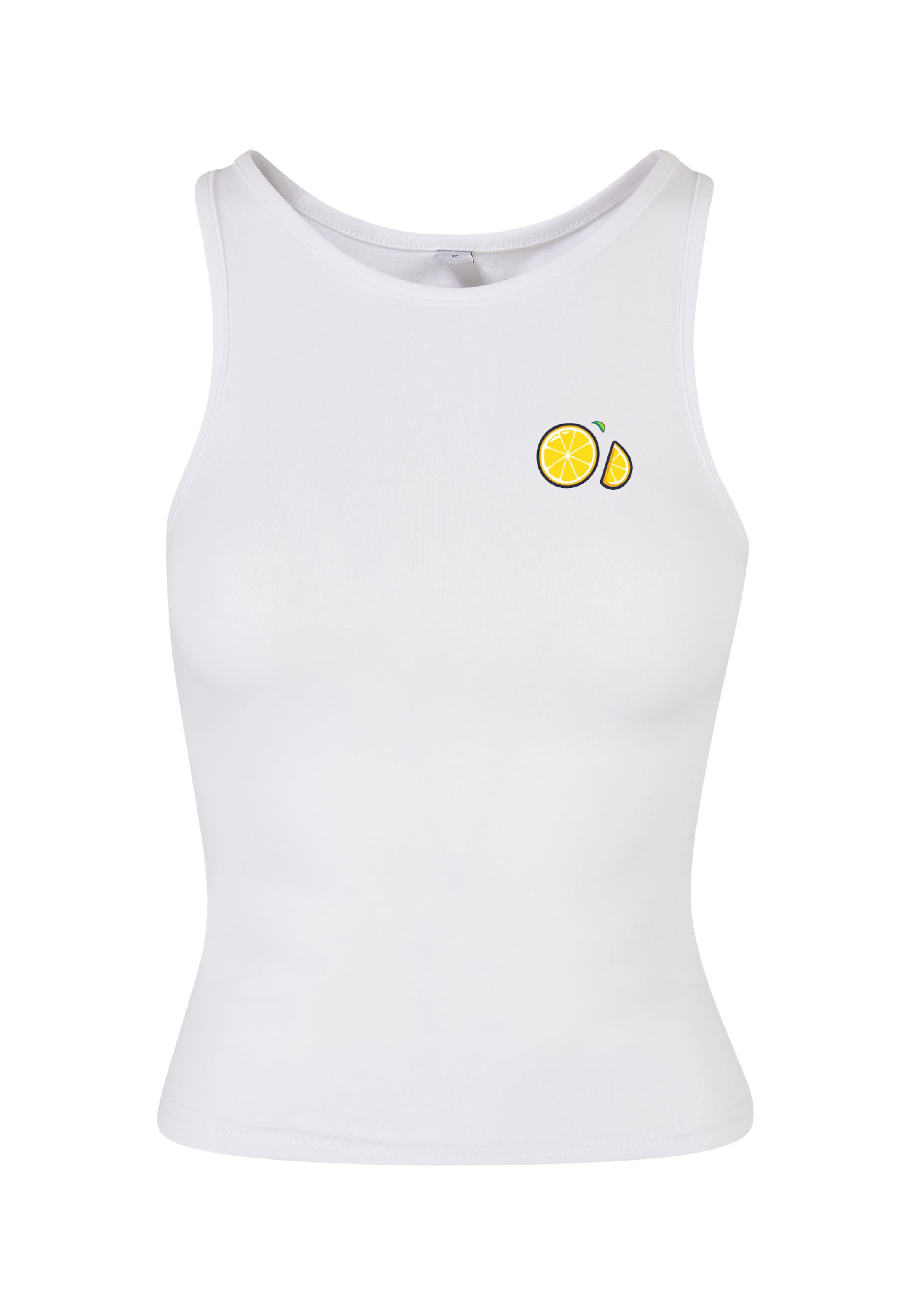 Top 'Lemon Racer' di Urban Classics in bianco: frontale