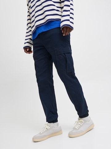 JACK & JONES Tapered Cargo trousers 'JPSTKane Jonnie' in Blue