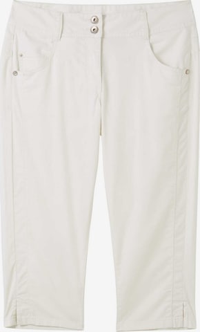 TOM TAILOR Tapered Housut värissä valkoinen: etupuoli