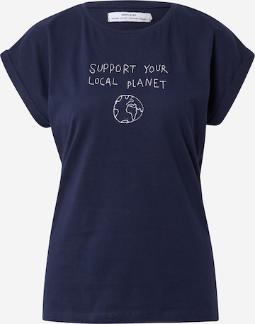 DEDICATED. T-Shirt 'Visby Local Planet' in Blue: front