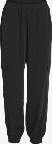 VILA Tapered Cargo Pants in Black: front