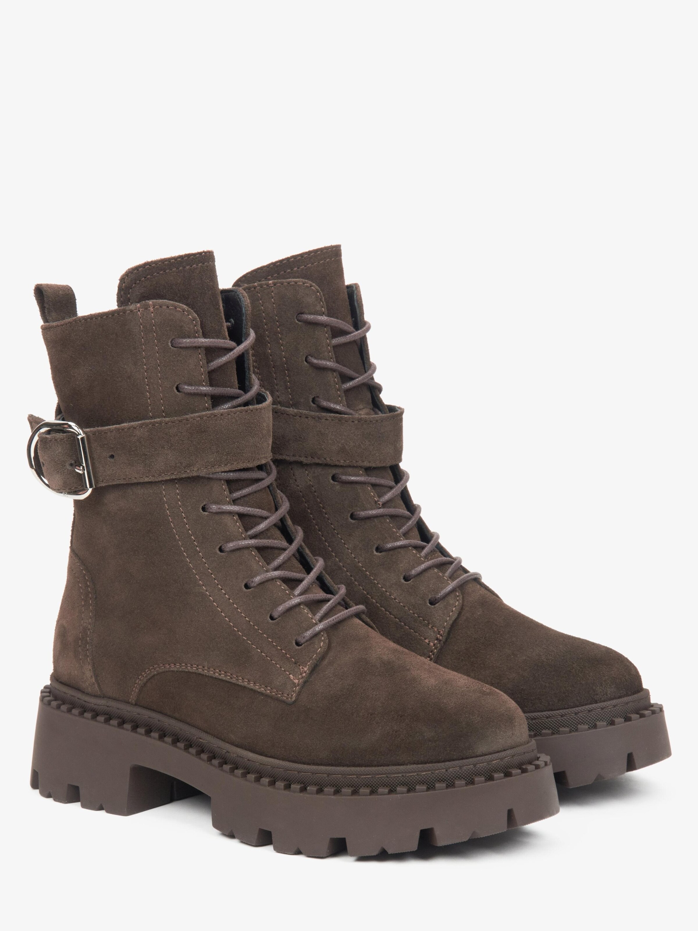 Estro Lace-up bootie '09-283714' in Brown