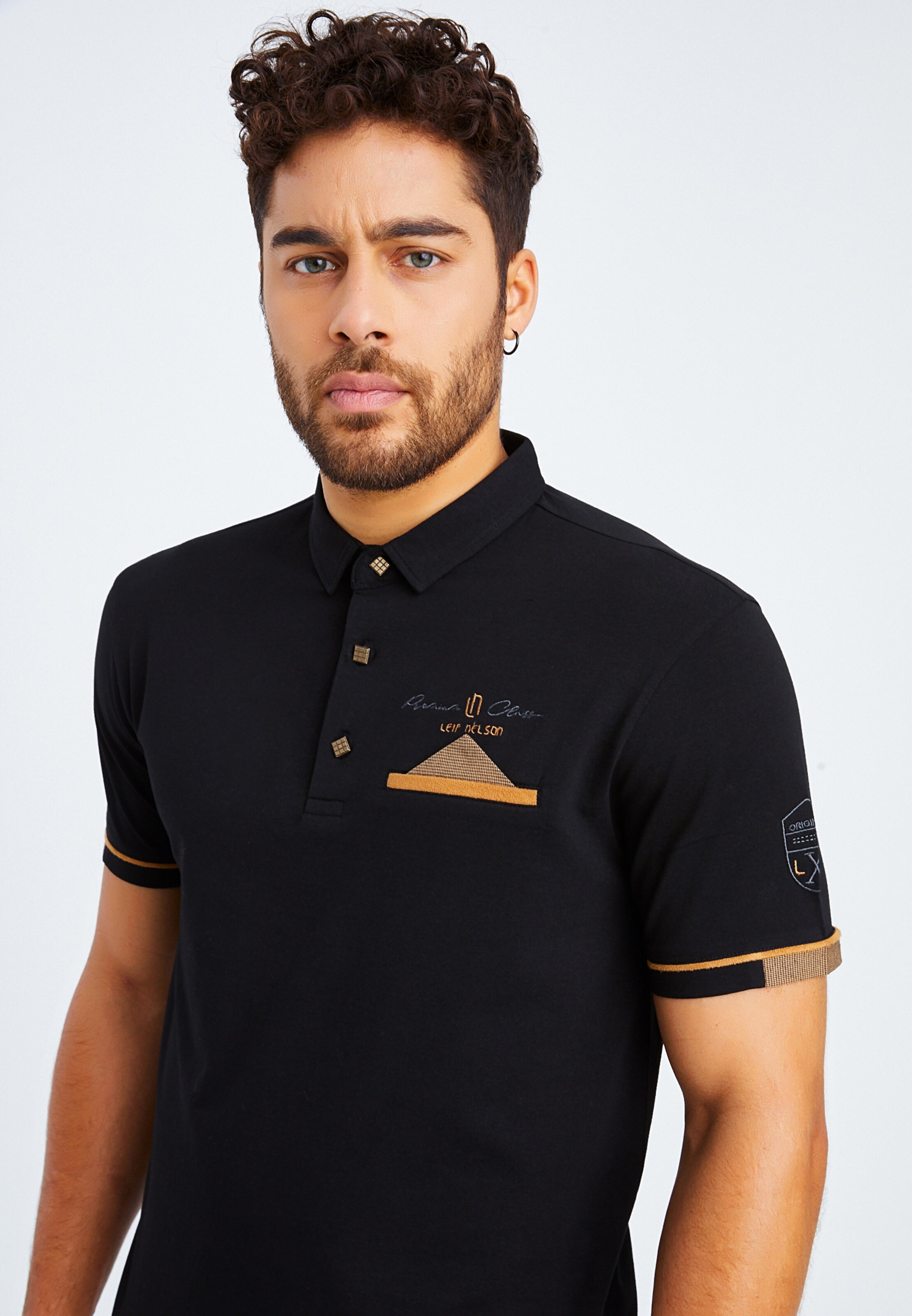 Männer Shirts Leif Nelson Poloshirt in Schwarz - RM22276 Männer Shirts Leif Nelson Poloshirt in Schwarz - RM22276