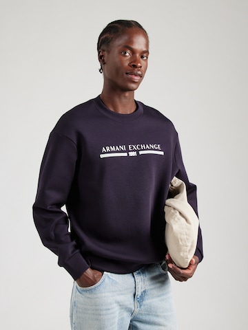 ARMANI EXCHANGE Collegepaita värissä sininen: etupuoli