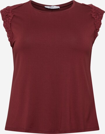 T-shirt 'Zola' ABOUT YOU Curvy en marron : devant