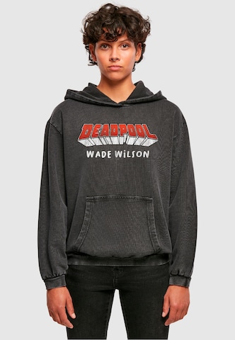 ABSOLUTE CULT Sweatshirt 'Deadpool - Aka Wade Wilson' in Schwarz: predná strana
