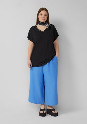 Wide Leg Pantalon QS en bleu