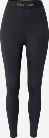 Calvin Klein Sport - Skinny Calças em preto: frente