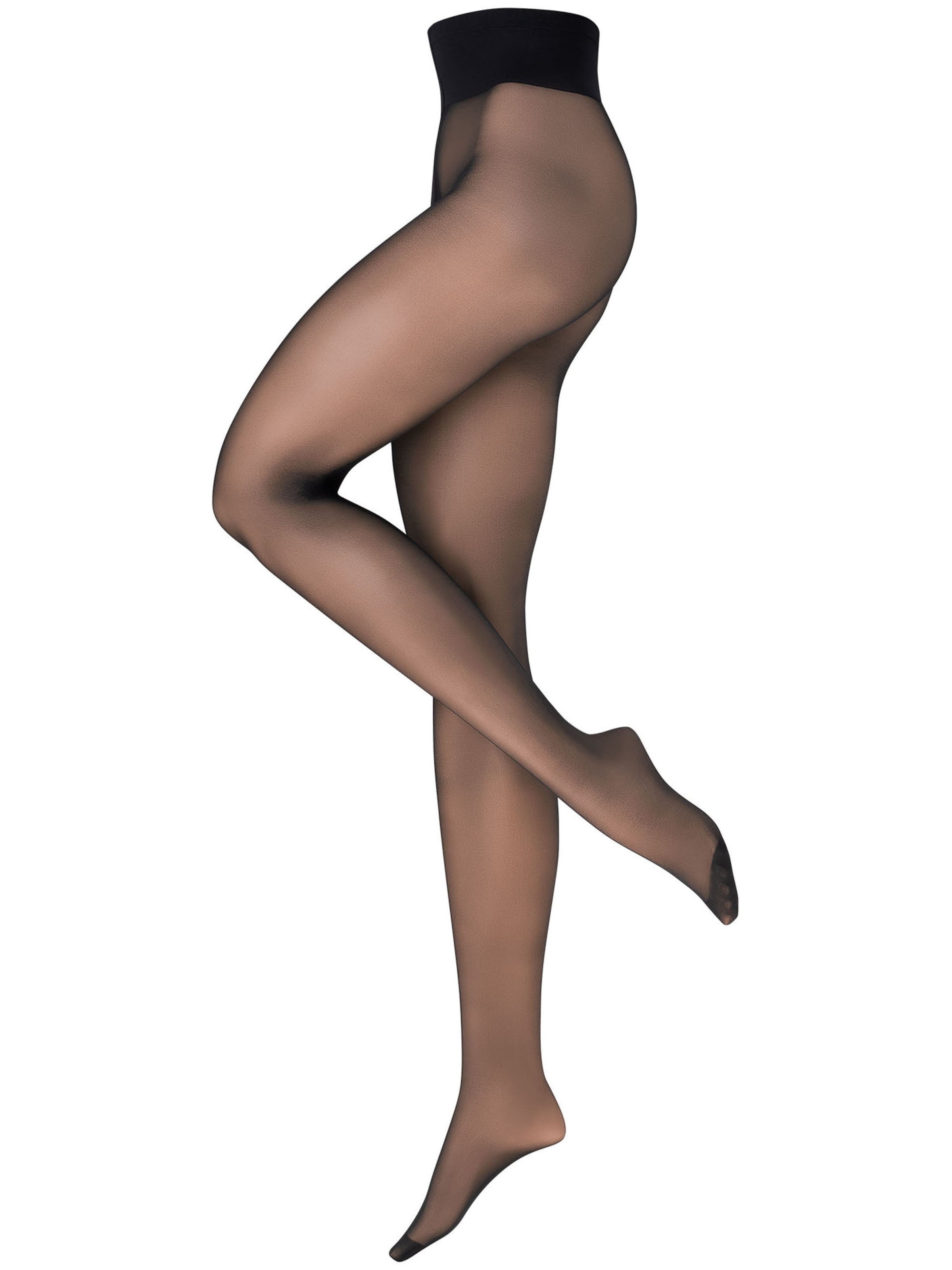 Nur Die Fijne panty ' Leg Shaper ' in Zwart: voorkant