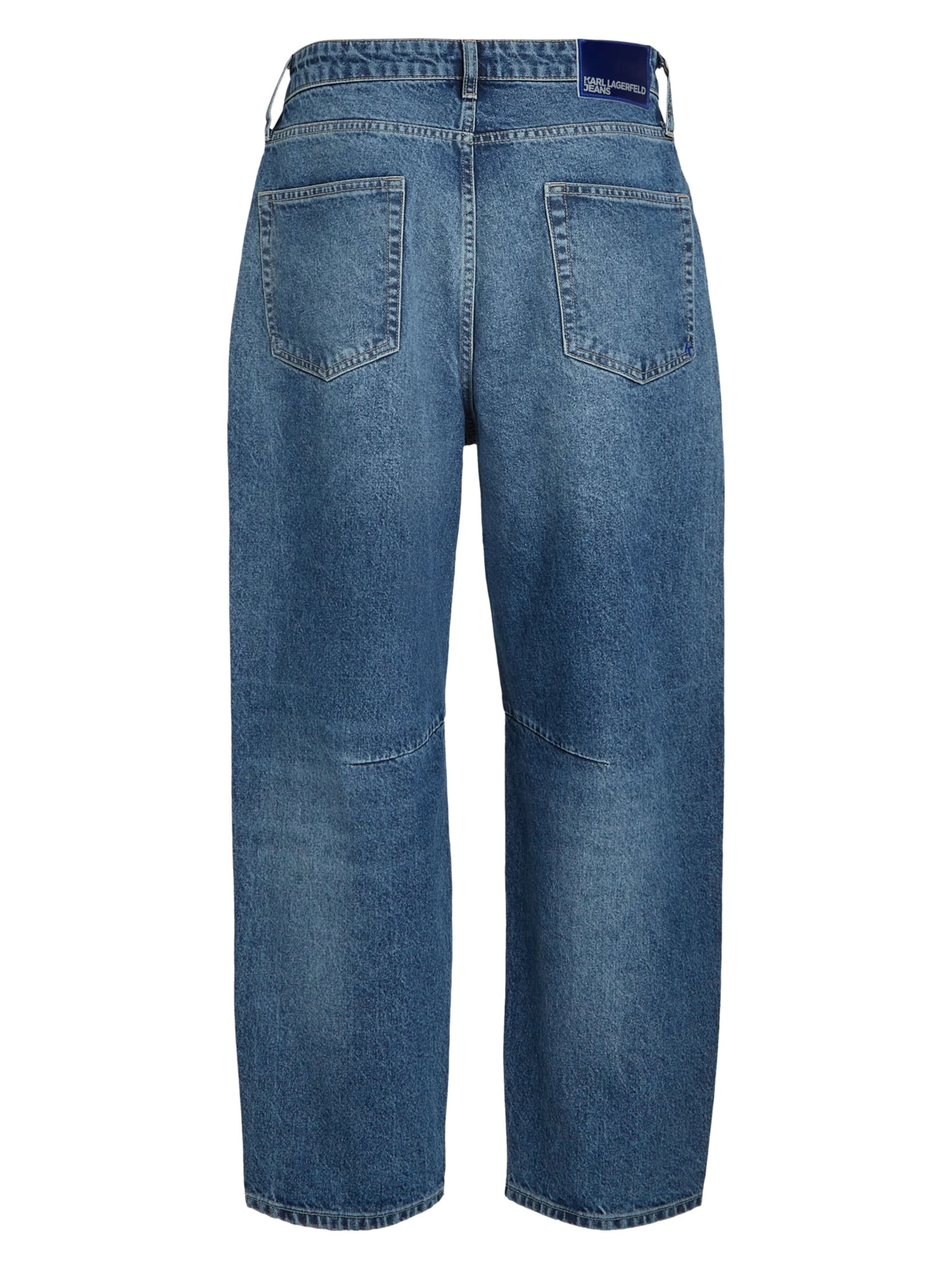 KARL LAGERFELD JEANS Barrel Džínsy - Modrá