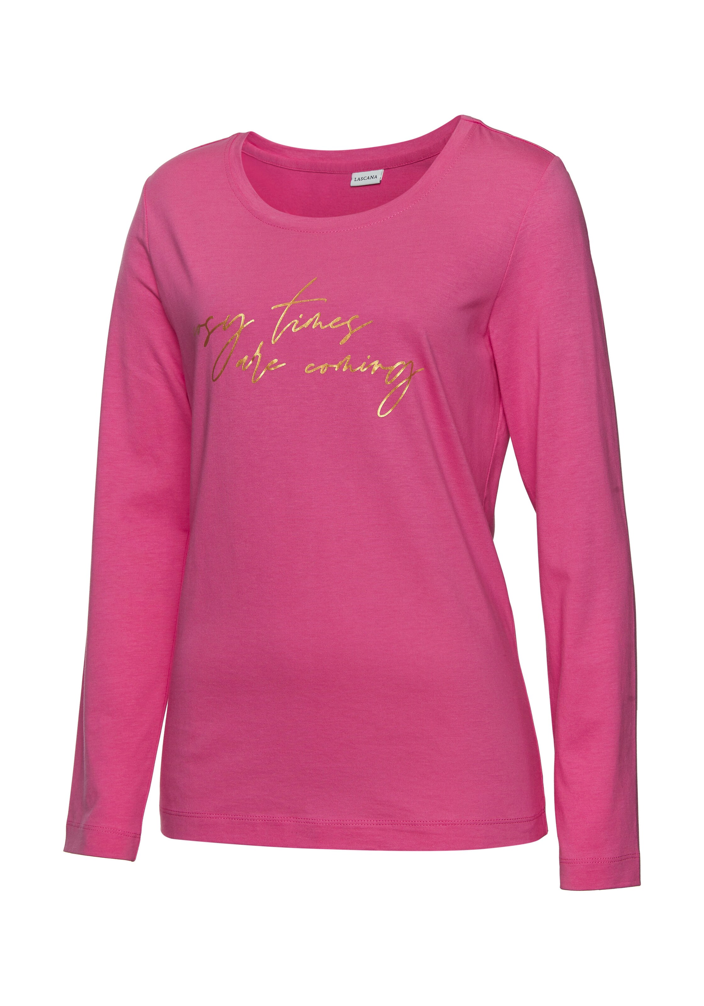 LASCANA Pajama shirt in Pink