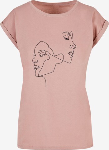 T-shirt 'One Line' Mister Tee en orange : devant