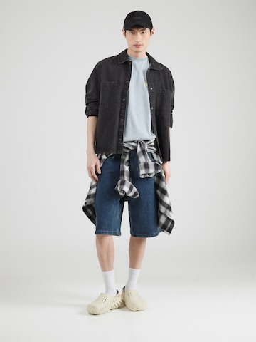 Maglietta 'SLOW LIFE IN PARADISE' di Kaotiko in grigio