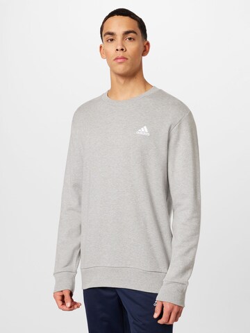 ADIDAS SPORTSWEAR Athletic Sweatshirt 'Essentials French Terry Embroidered Small Logo' in Grey: front