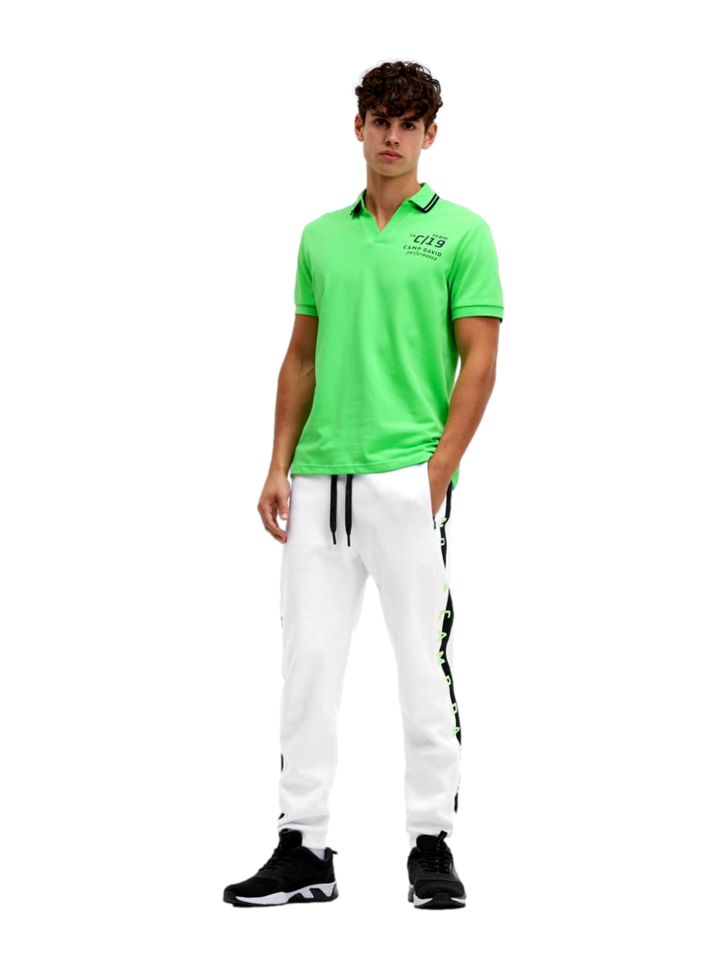 T-Shirt 'Game.Set.Match' CAMP DAVID en vert