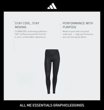 ADIDAS PERFORMANCE Skinny Sporthose 'All Me Essentials' in Schwarz
