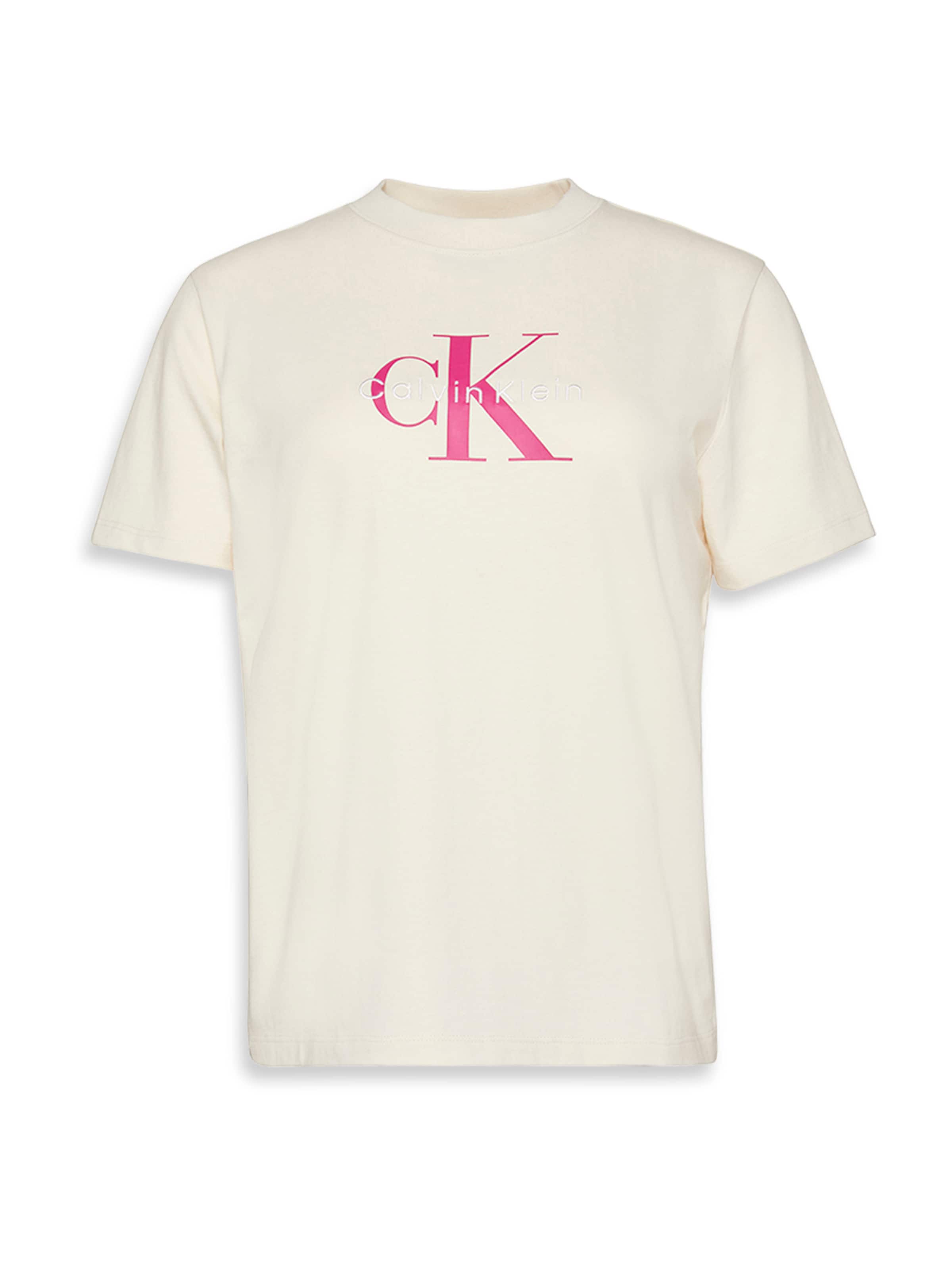 Calvin Klein Jeans Μπλουζάκι σε μπεζ: μπροστά