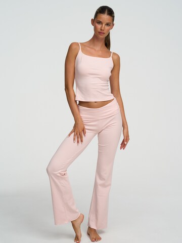 cfab (formerly creamy fabrics) Flared Leggings 'Cotton Flared Bootcut Leggings'‌‌‌ in Pink