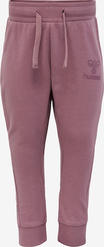 Hummel Tapered Broek in Roze: voorkant