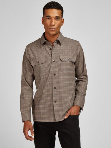 Coupe regular Chemise HECHTER PARIS en marron : devant