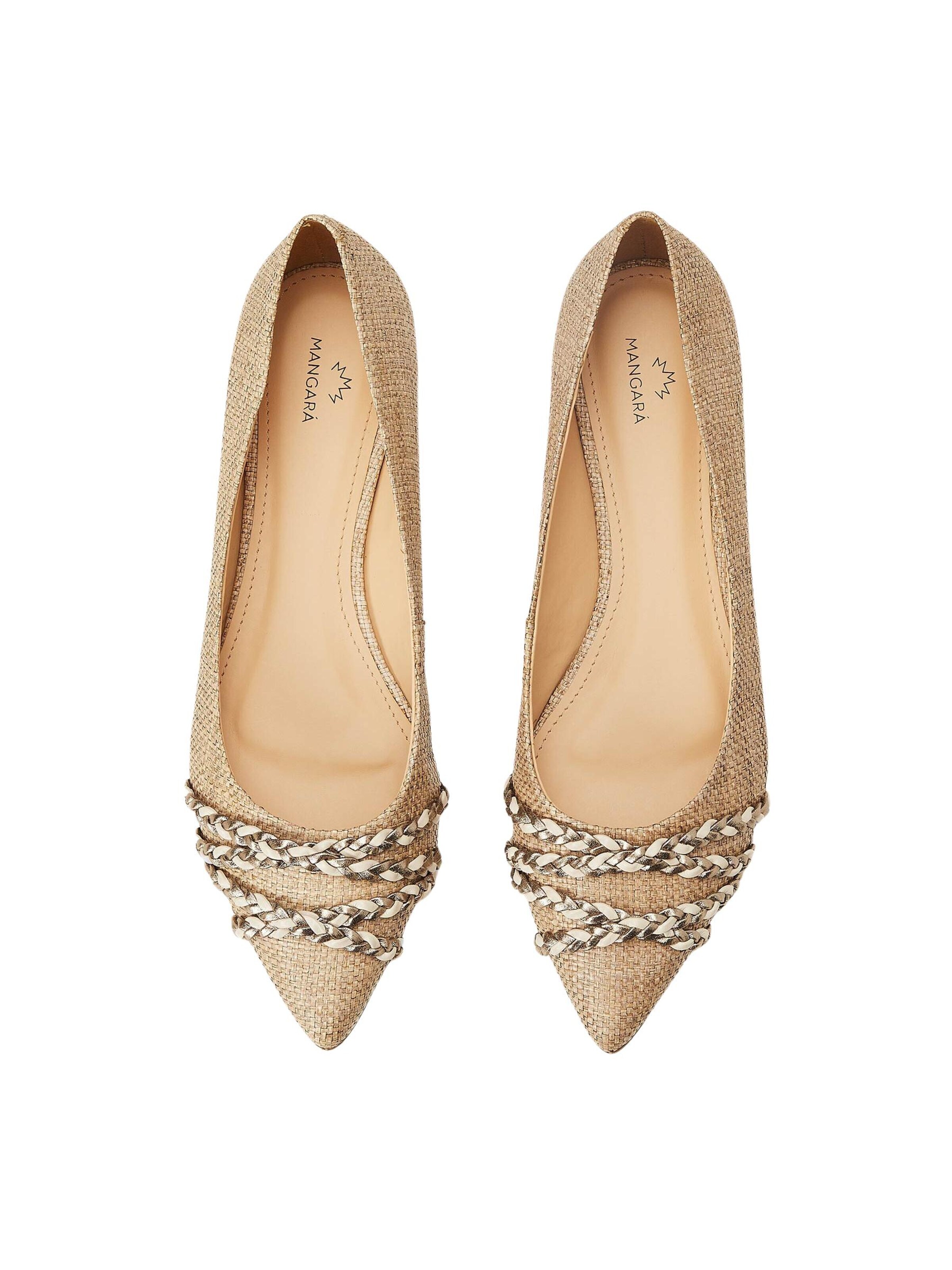 Ballerina 'Ballerines Mangara Guarandi en raphia avec détails tressés' di Mangara Atelier in beige
