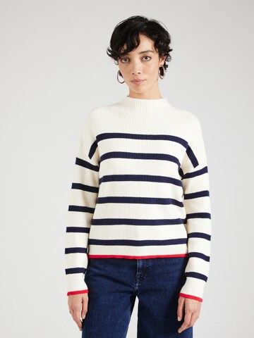 PIECES Pullover 'PCNEL' in Weiß: Vorderseite