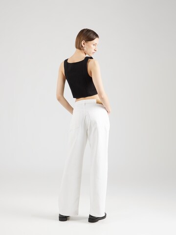 Monki Wide leg Jeans in Wit