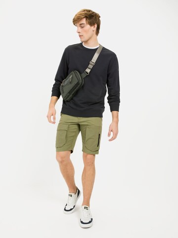 CAMEL ACTIVE Regular Cargo Shorts mit Ripstop-Kontrast in Grün