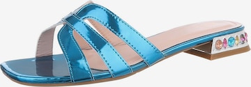 Ital-Design Mules in Blue: front