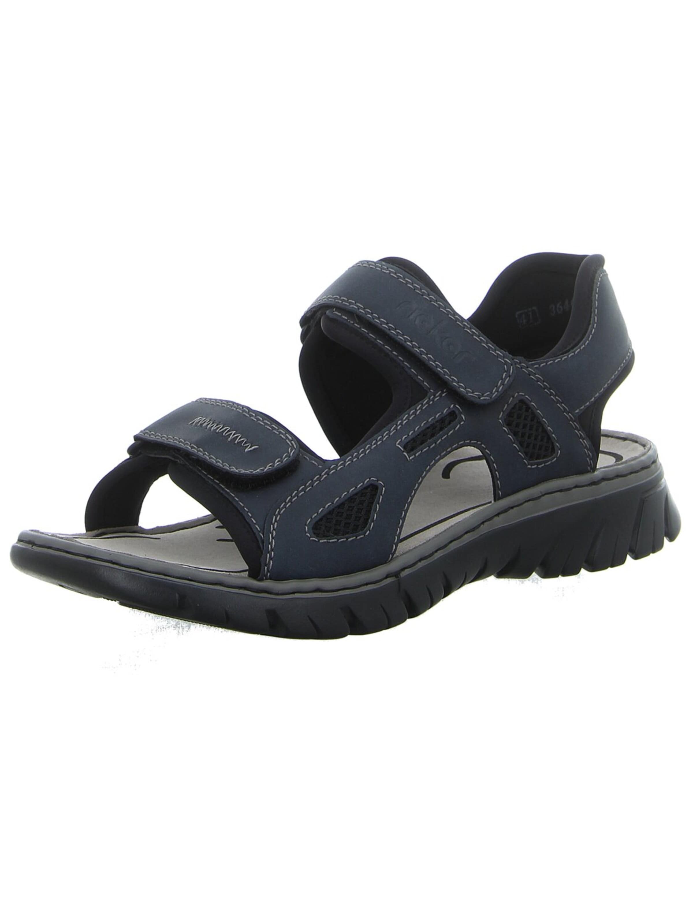 Rieker Sandalen 'Sandalette Herren 26761-14 Textil & Kunststoff (Synthetik) in blau' in Blauw: voorkant